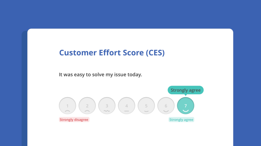 guest satisfaction survey Customer Effort Score example