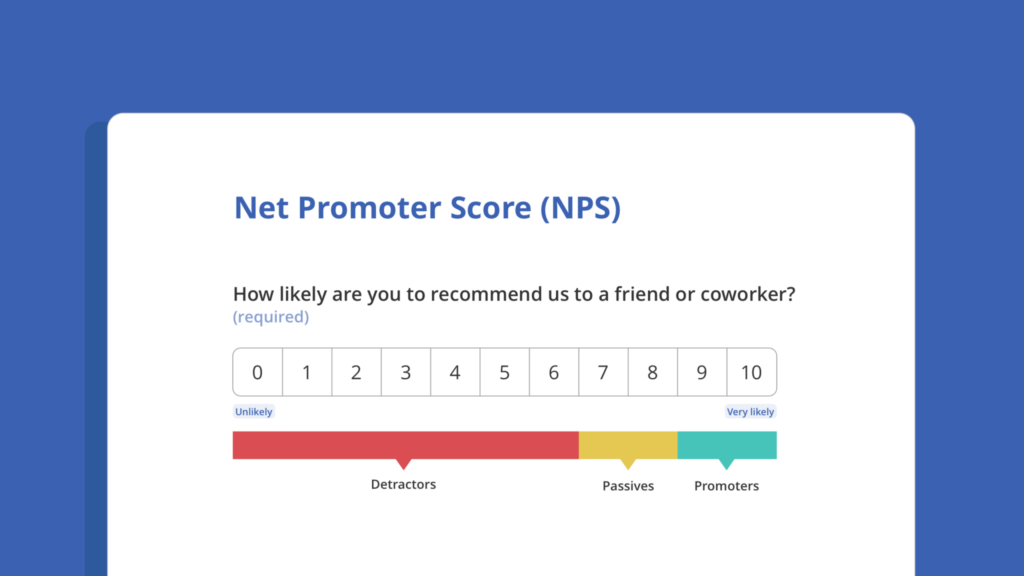 guest satisfaction survey Net Promoter Score example